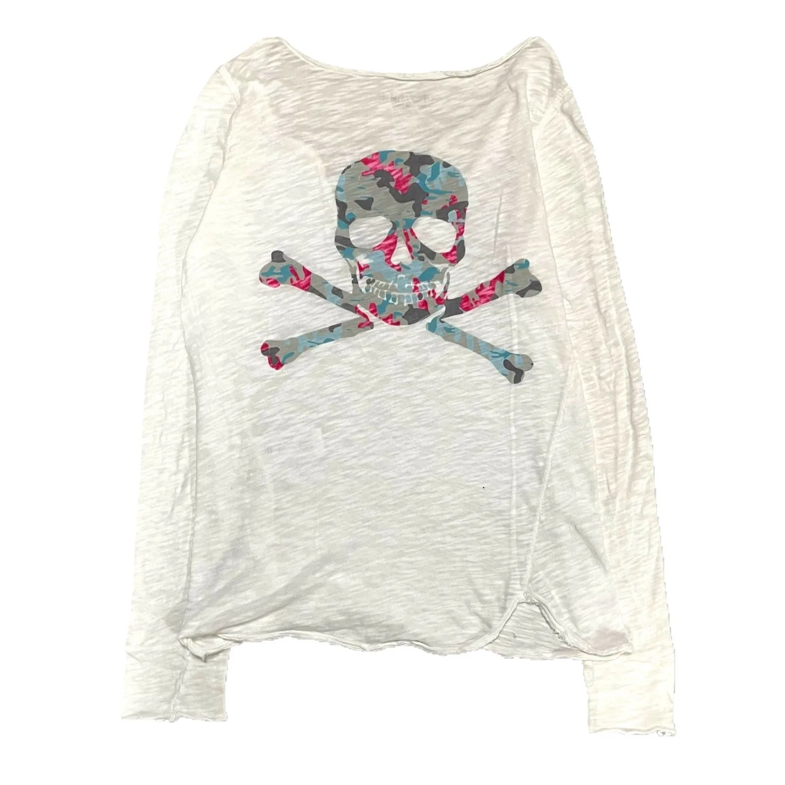 Women men Long Sleeve T-Shirt Skull  Graphic Top Casual O-Neck Cotton Streetwear Fashion 2026 New Arrival