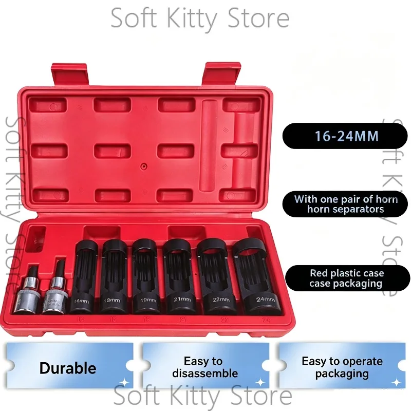 8Pcs Pass-Thru Strut Socket Set for Porsche Macan Shock Absorber Mount Nut Removal Tool  Car Suspension Repair Tool