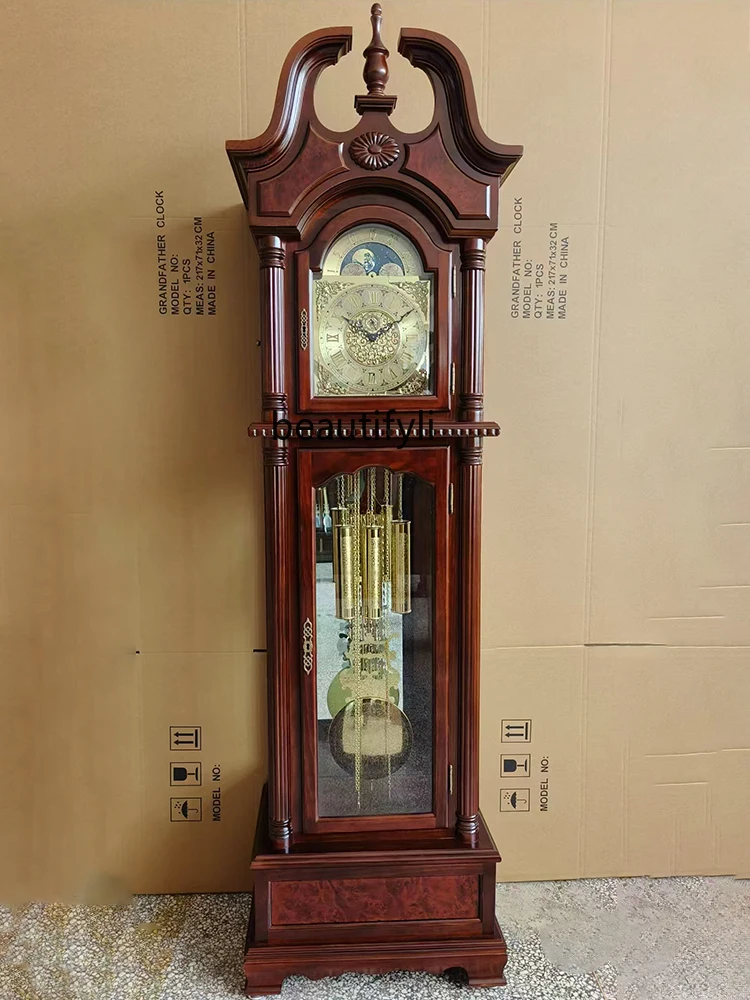 

Eight-tone movement floor clock living room European mechanical floor clock Chinese retro pendulum clock