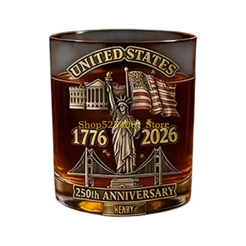 AXYC Patriotic Artistic Handmade 250Th Anniversary Country Themed Wine Cup Strong And Machine Washable