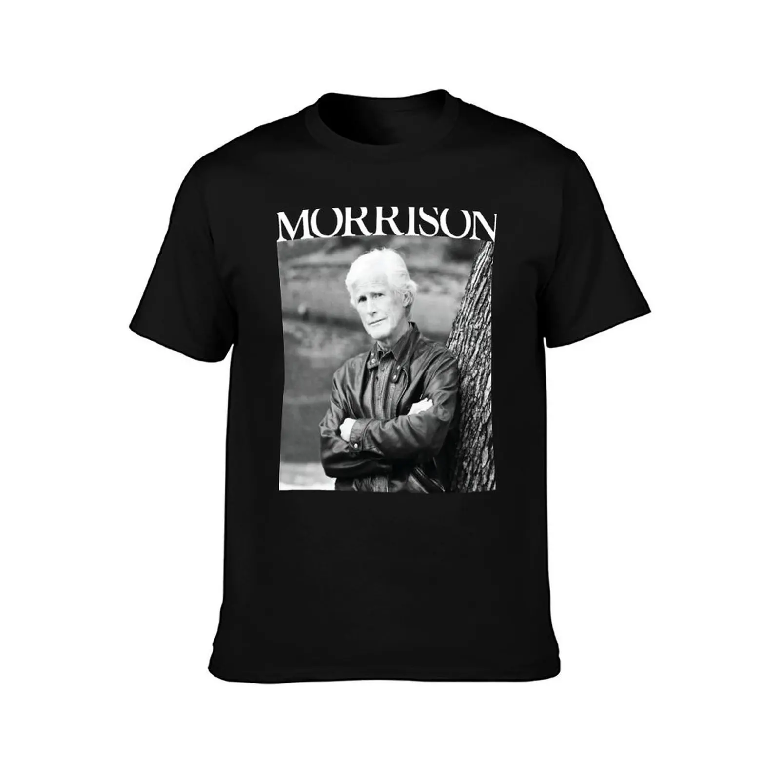 Morrison - White Type T-Shirt, Summer Casual Cotton Tee, Oversized Streetwear Tops, Vintage Graphic Print, Unisex Men Women