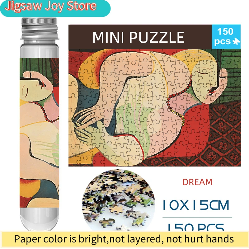 

Набор из 150 мини-пазлов в пробирках: «Мечта» — знаменитая картина Пабло Пикассо. Развивающая игра, декор для дома, подарок на праздник, подарок на день рождения.