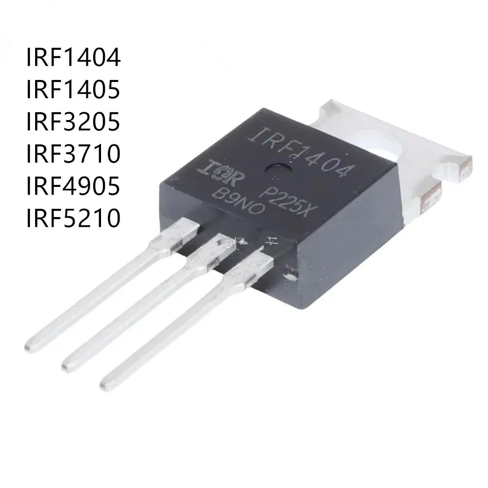 

10 шт. ИС (интегральные схемы) IRF1404, IRF1405, IRF3205, IRF3710, IRF4905, IRF5210, прямое подключение, корпус TO220, MOS-транзисторы
