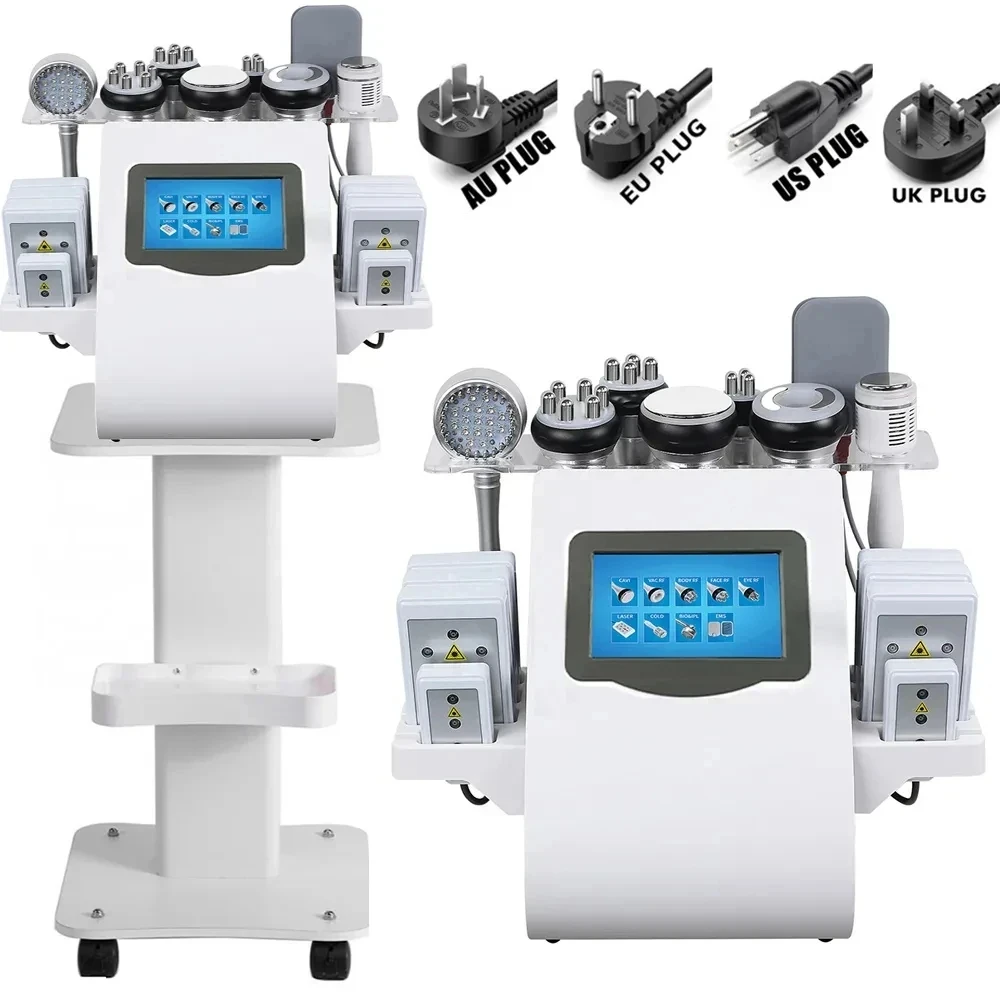 9 en 1 Laser sous vide radiofréquence RF 40K Cavi Lipo minceur ultrasons liposuccion Cavitation Machine visage Lifting forme du corps