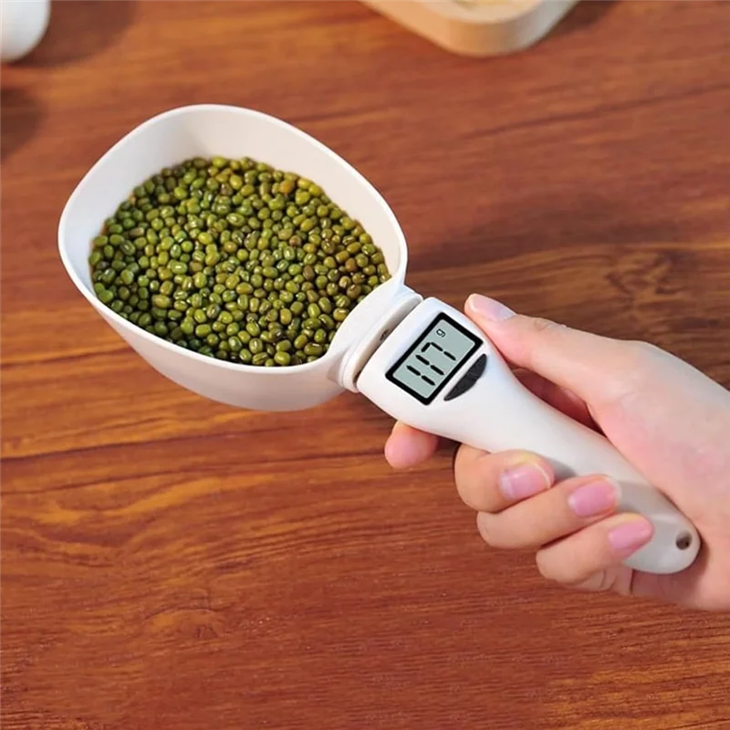 مقياس مغرفة قياس الطعام من ABLK، مقياس طعام مع آلة حاسبة غذائية، مقياس وزن ملعقة 800 جرام/1 جرام عالي مع شاشة Lcd 3 قطع #4