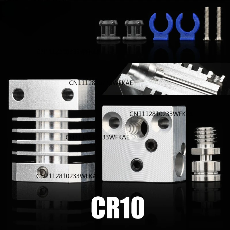 Newest Mellow Super Smooth Cr10 All Metal Titanium Heat Break Hotend Kit For Cr-10 Ender 3 Heatsink 3D Printers Micro Swiss