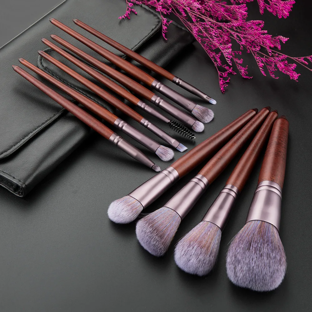 

High Quality 11 Pcs Mahogany Soft Fluffy Makeup Brushes Set For Cosmetics Foundation Blush Powder Eyeshadow Makeup Brush Tool