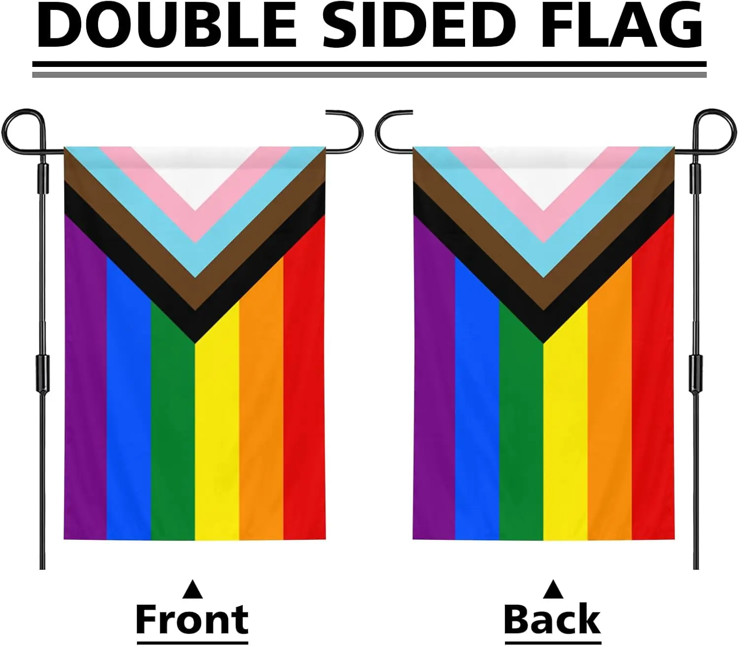 أعلام حديقة قوس قزح من برايد - ساحة التقدم الشامل علم صغير 12 × 18 بوصة للمثليين المثليين المتحولين جنسيا الموسمي خارج العقدة XAA #3
