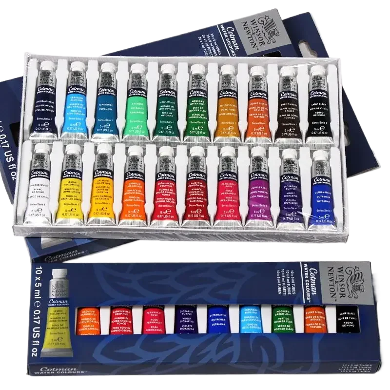 Winsor Newton Cotman Water Color Paints 10/20 Colors 5ml Tube Mini Watercolor High Transparency Lightfastness Watercolor Pigment