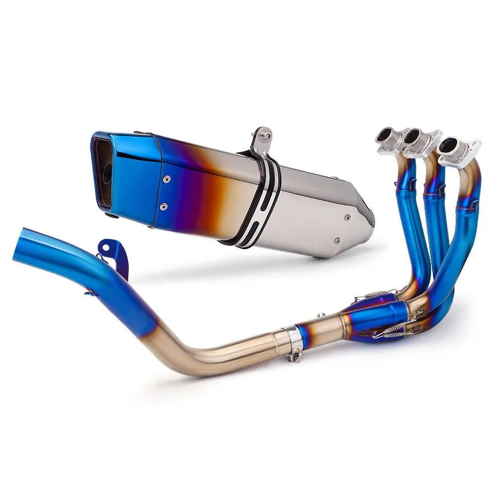 

For 765S 765R 765RS (adapted to 2017-2024 models) motorcycle stainless steel blue full-section exhaust complete system set