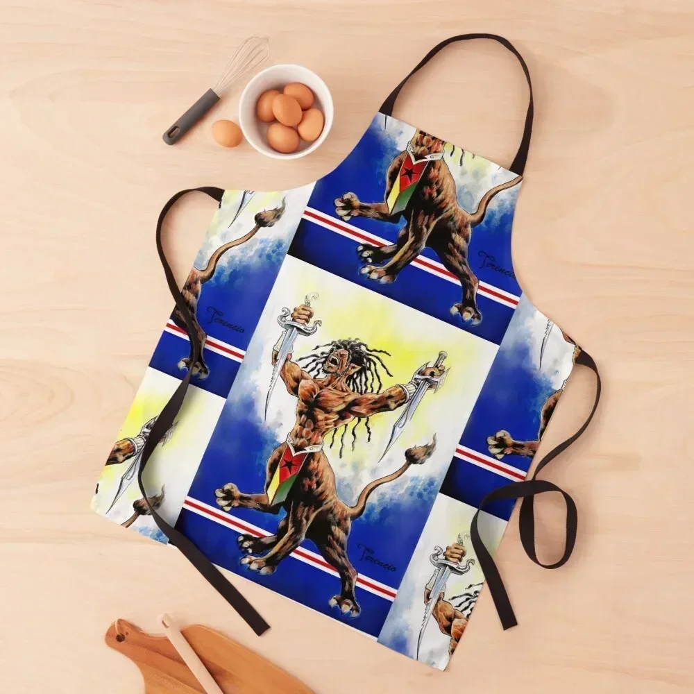 

Rusta Lion Man t-shirts hats mugs Apron Women Kitchen'S For Nail Stylist Kitchen Supplies Idea Goods Waterproof Apron