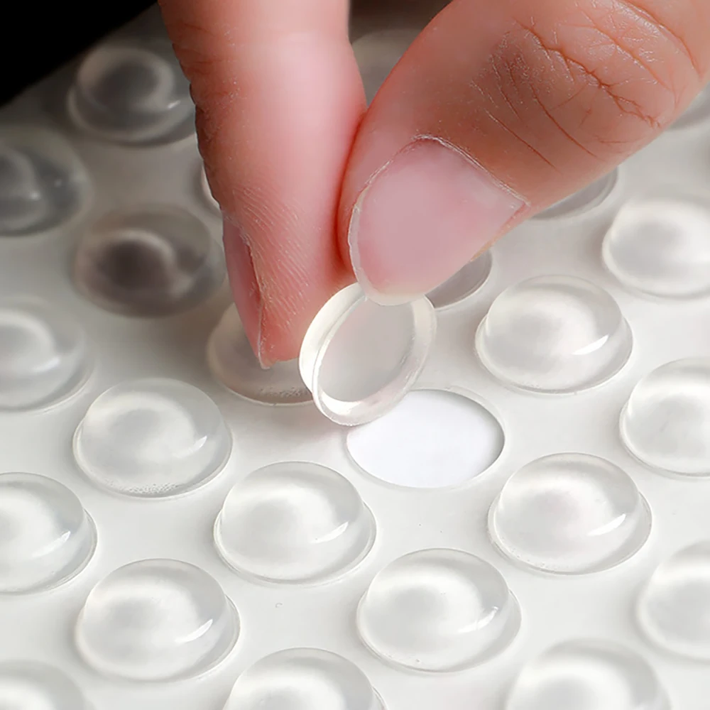 50-100pc Door Stopper Strong Self-Adhesive Silicone Furniture Pad Cabinet Bumper Mute Damper Buffer Wall Hardware Protector Pads