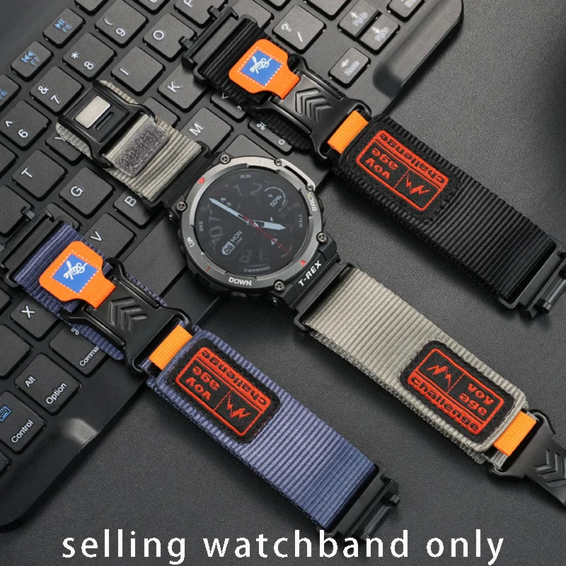 

Ремешок для Huami Amazfit Trex3, Trex2, Trex3, нейлоновый ремешок Overlord Longhua Mi, мужской и женский, с петлей, из холщовой ткани, сменный ремешок для часов