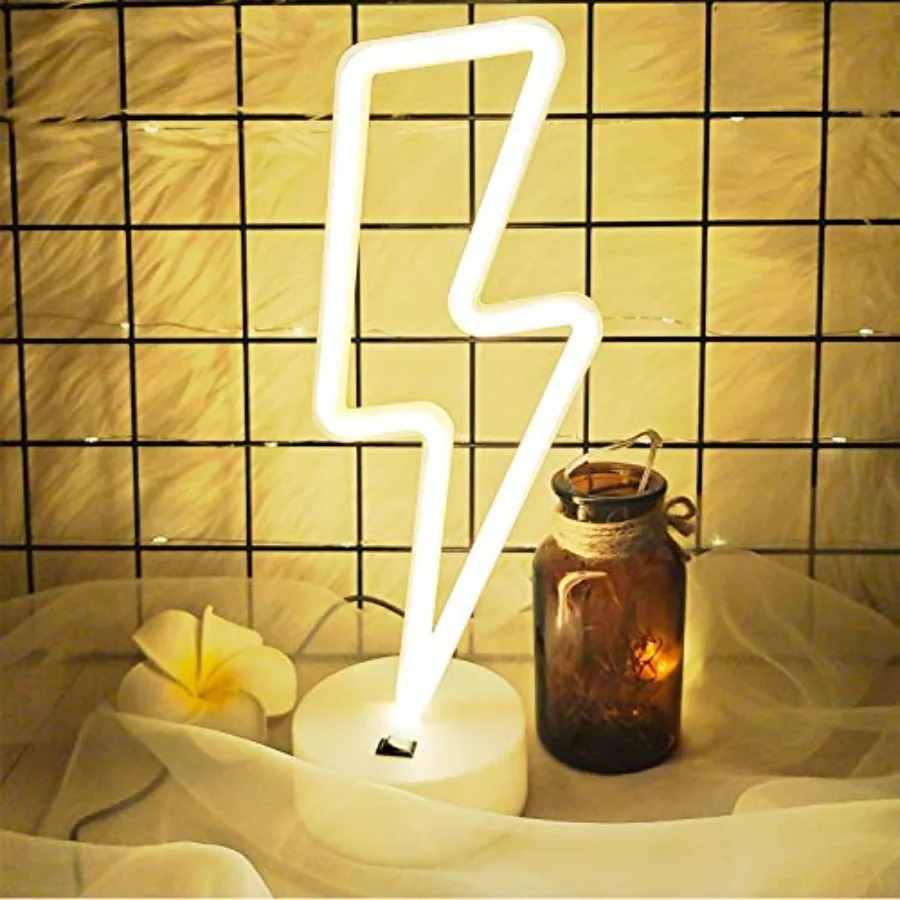 

Neon Sign - Cute Room Decor, USB/Battery Powe LED Lights for Bedroom, Gift for Teen Girls with Holder