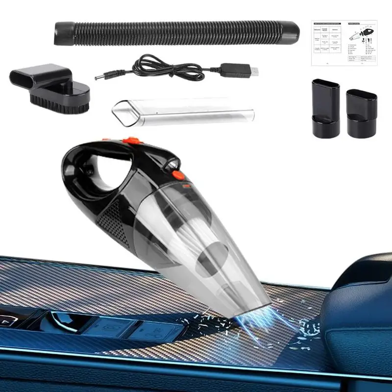 

Car Vacuum Cleaner Portable Corded Car Upholstery Vacuum 120W Powerful Suction Air Duster Mattress Cleaning Machine With LED