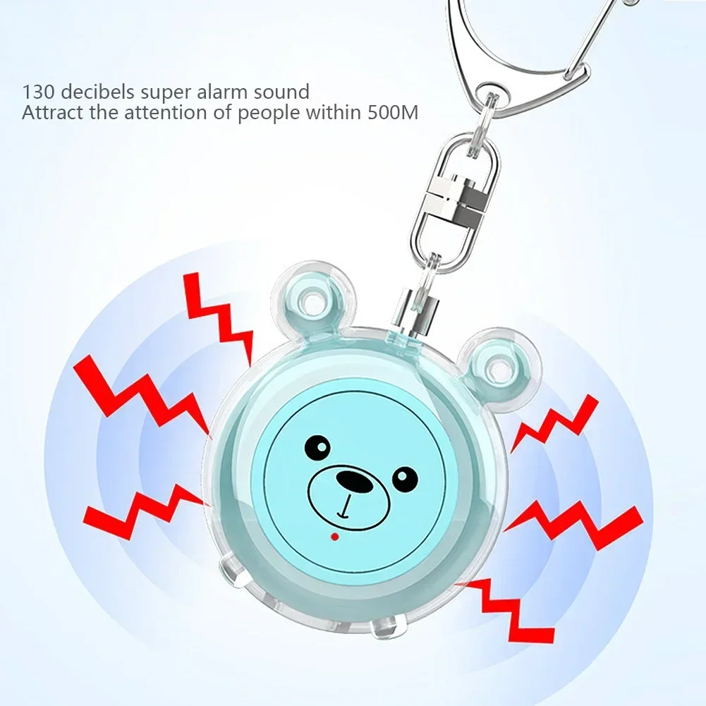 Mini Type-C Rechargeable Alarm Female Self Defense Wolf-proof Personal Alarm Security Protection for The Elderly and Children