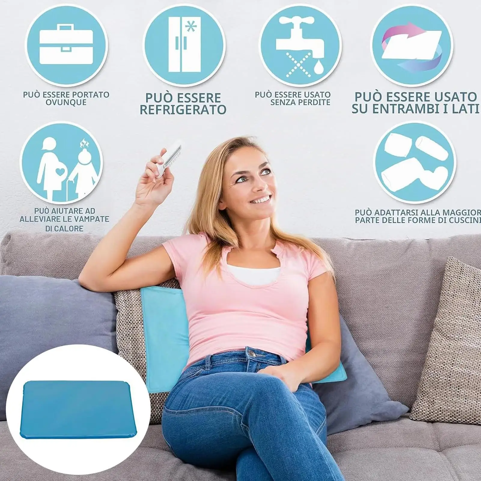 Summer Ice Cold Pillow Massager Therapy Insert Pillow Chillow Sleeping Aid Cooling Gel Pillow Chilled Sleeping Comfortable Mat view 4