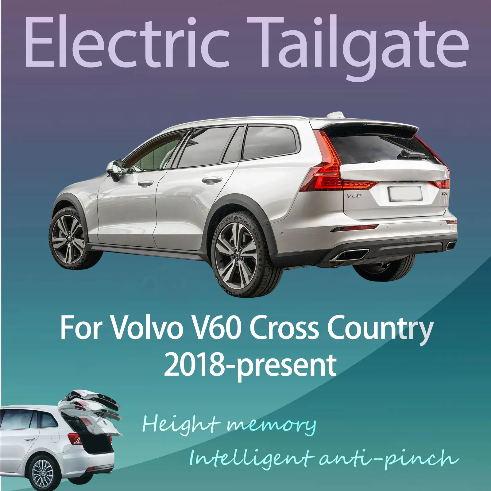For Volvo V60 Cross Country 2018-present Electric Modified Tailgate Intelligent Height Automatic Lifting Key-Controlled