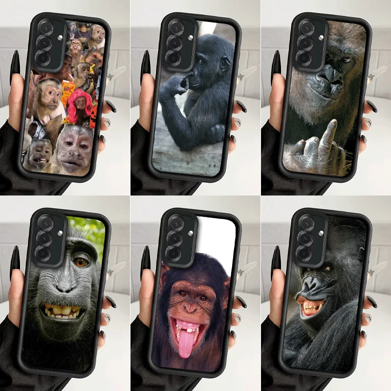 Monkey Memes Shockproof Phone Case For Samsung A13 A14 A15 A16 A17 A33 A34 A35 A36 A37 A53 A54 A55 A56 A57 A23 A24 A25 A26 A27 C