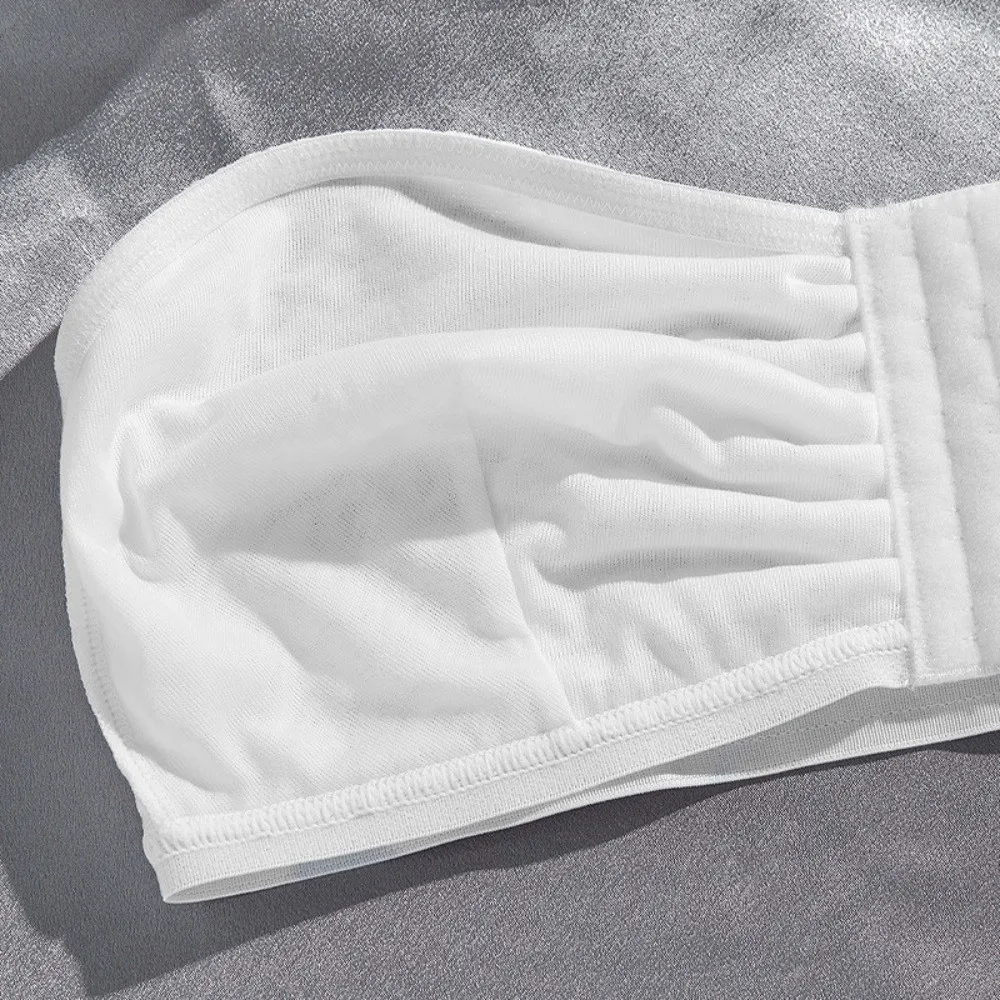 เสื้อเกาะอกแบบมีจีบด้านหน้า ไร้โครง ไร้สาย กระชับรูปร่าง แต่งลูกไม้รูปหัวใจ พร้อมสายรัดกันลื่น บราไร้สายแบบซ่อนสำหรับผู้หญิง