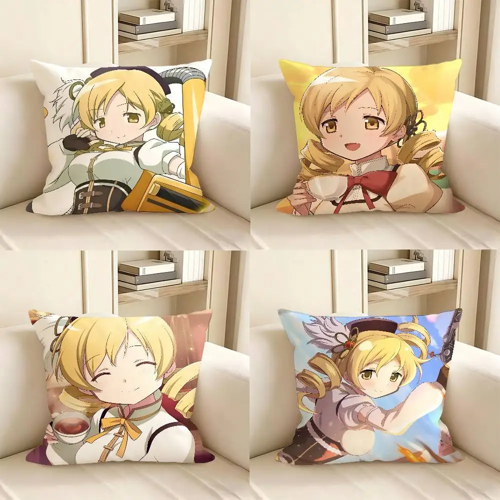 1pc Mami Tomoe Pillow Case Fashion Square Pillowcase Bedroom Sofa Room Ins Decoration Leisure