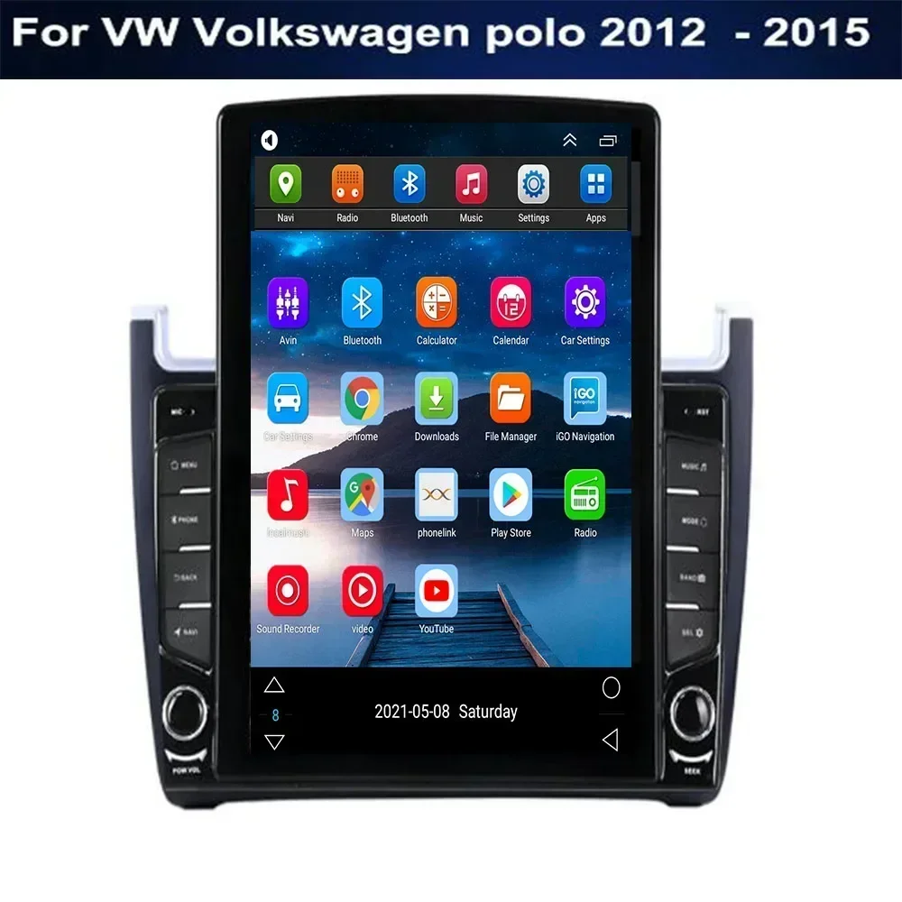 Car multimedia system 2 din Carplay Android Auto Car Radio For VW Volkswagen polo 2012 - 2015 Tesla Style GPS 2din BT