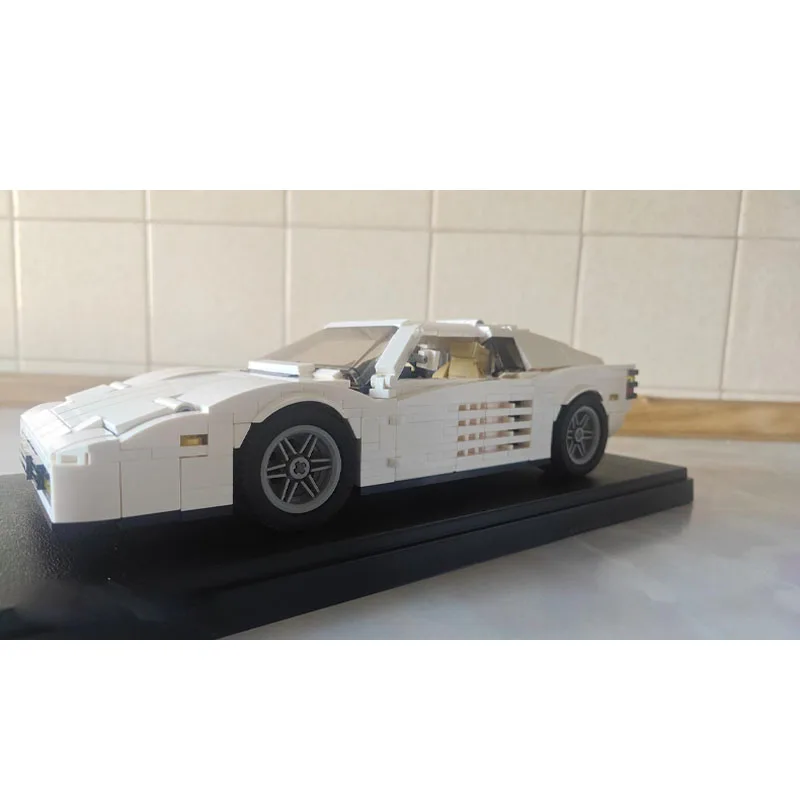 

MOC-164360Белый классический культовый спортивный автомобиль, гоночный автомобиль, строительные блоки, модель 931 деталей, MOC, креативные строительные блоки для мальчиков и детей на день рождения, игрушка