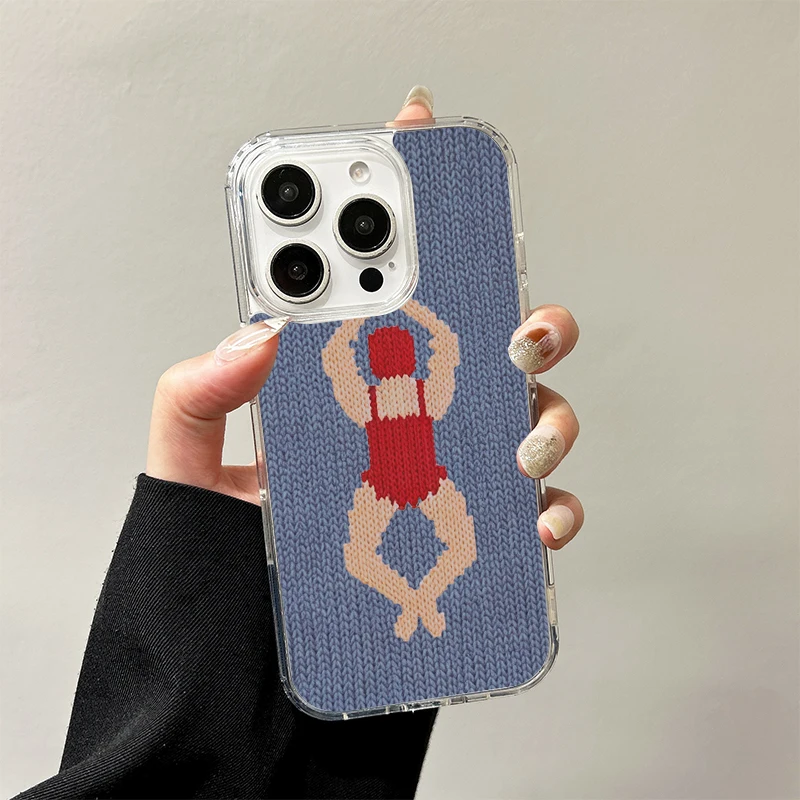 Quirky Unique Knitted Design Case for Samsung Galaxy S26 S25 Edge S24 S23 Ultra Plus FE A57 A56 A55 A54 A36 A35 A17 A16 Cover