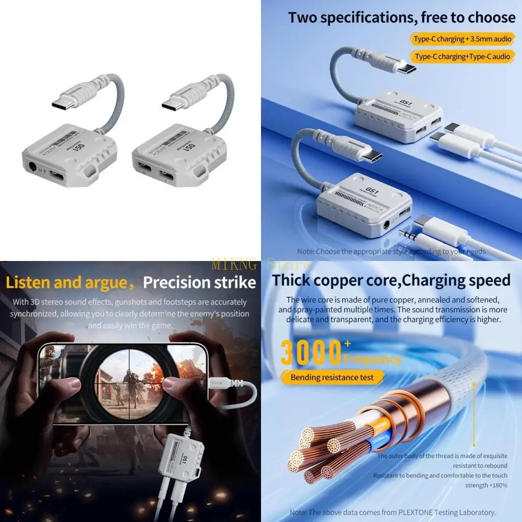 USB C Digital Radio Adapter Noise Reductions for Gaming Music Smartphones Tablet best sale