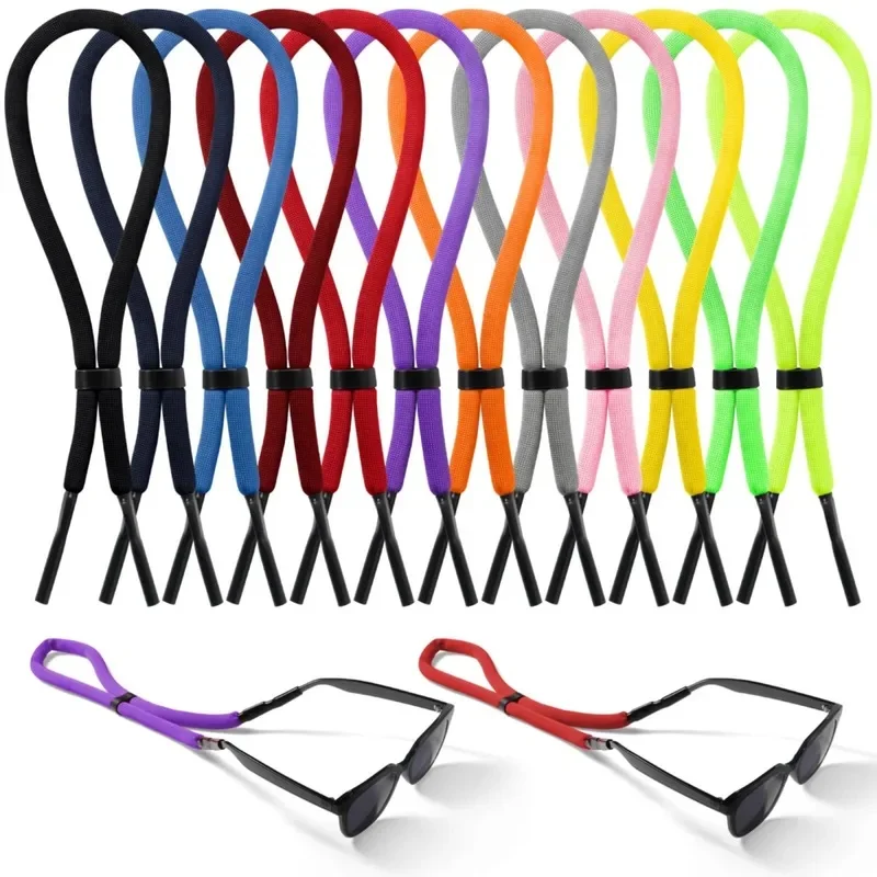 1/4pcs Underwater Diving Sport Swim Floating Glasses Cord Sunglasses Eyewear Eyeglasses Foam Chain String Holder Black Blue