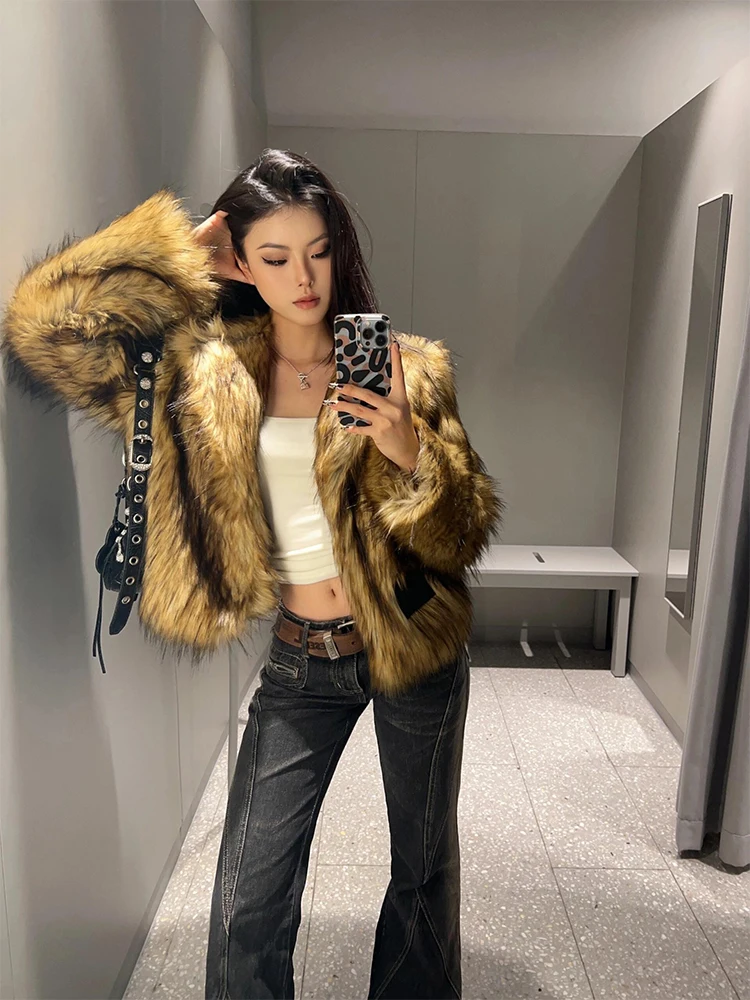 

Brown Fur Coat Women's Sle 2025 New Hao Ning Young Small Size Winter Outerwear Comfortable Warmth Windproof Cleanlin