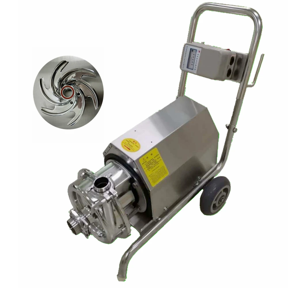 Stainless steel sanitary self priming CIP system liquid transfer centrifugal milk pump