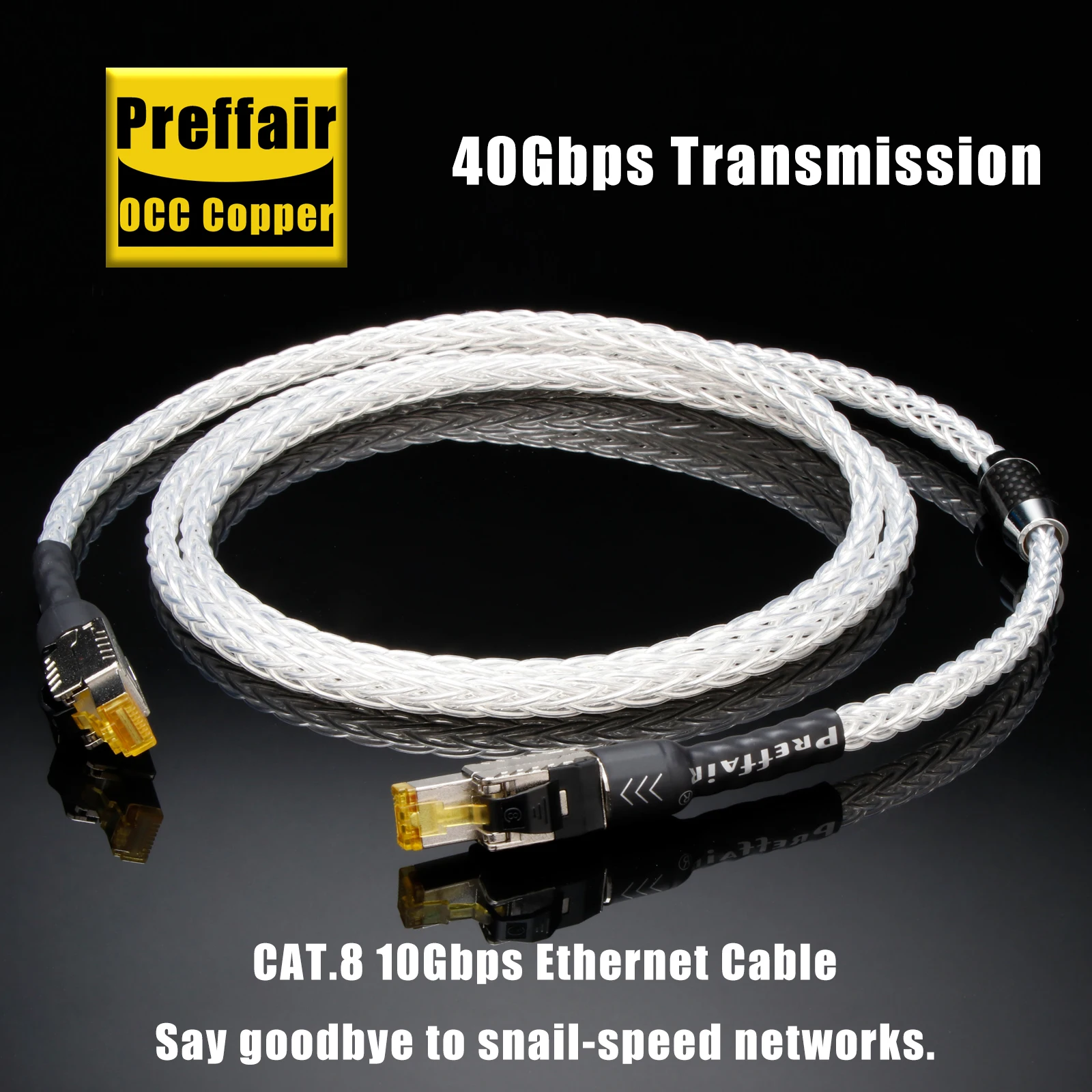 HiFi Cat8 Network Cable 40Gbps 2000MHz RJ45 Network Patch Cable 8n OCC CAT Ethernet Speed Lan Line Apply to Computers Notebooks