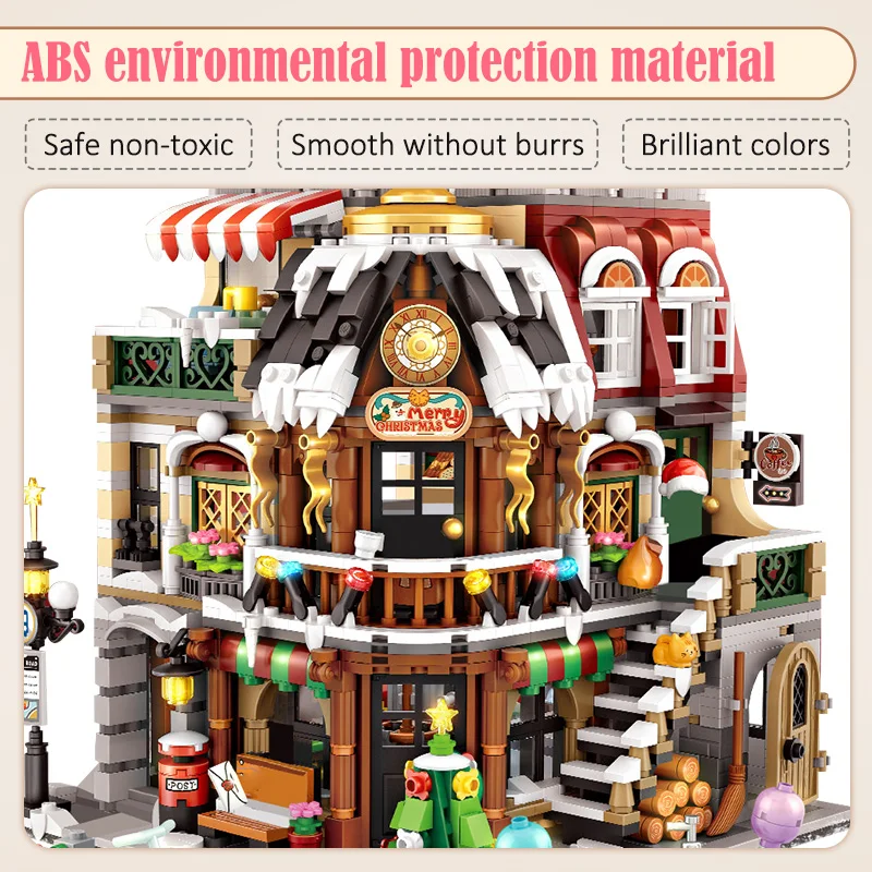 2506Pcs Creative Christmas Coffee Shop Building Blocks Kit MOC Modular House Model Building set regali per adulti bambini ragazzi giocattoli