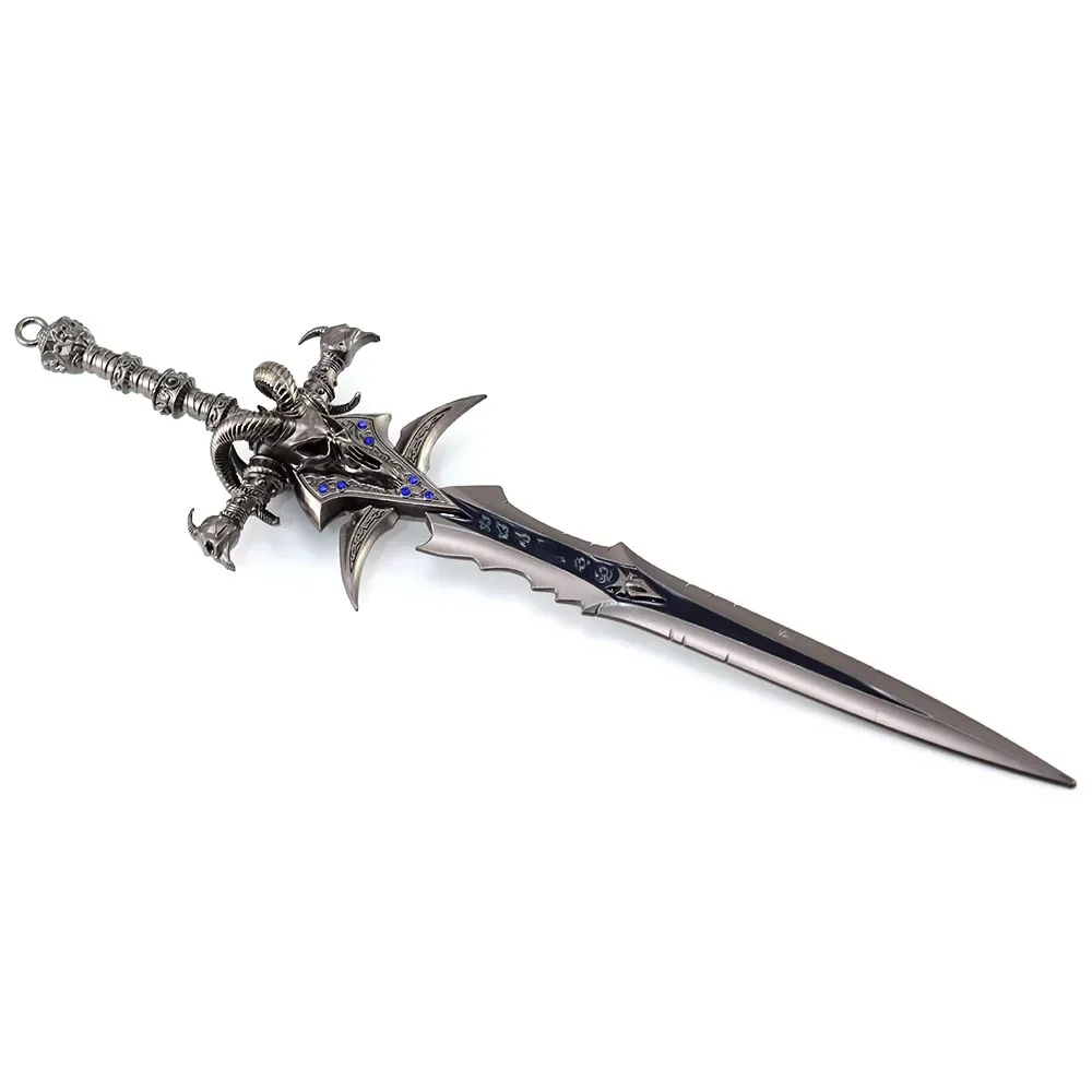 World of Warcraft  Anime Figure Arthas Menethil Lich King Frostmourne Sword Set  Peripheral Metal Weapon Model Boy Gift Toy Game