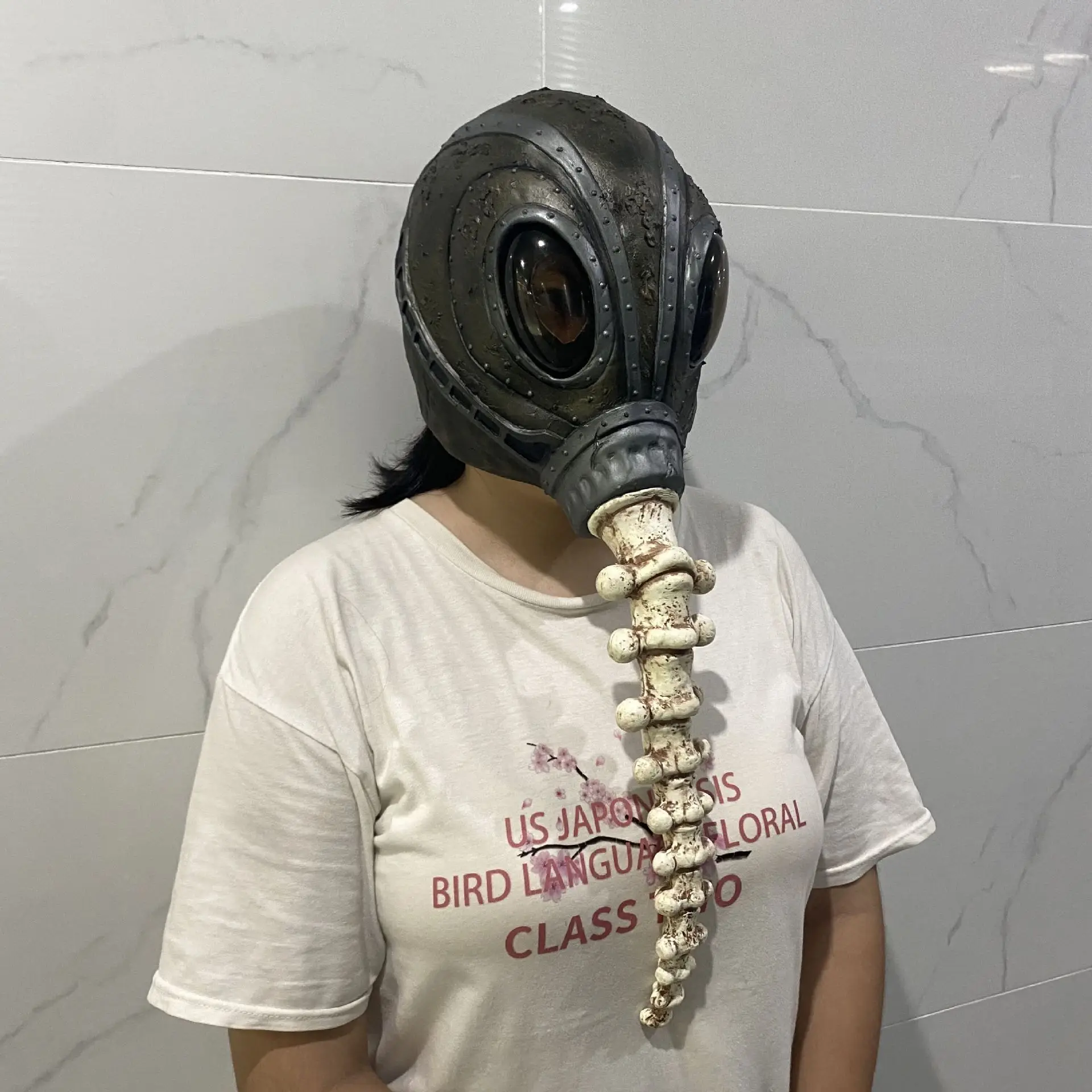 Latex-Maske Kopfbedeckung Gruselhaus Gruselkostüm Halloween Horrormaske – Detail 8