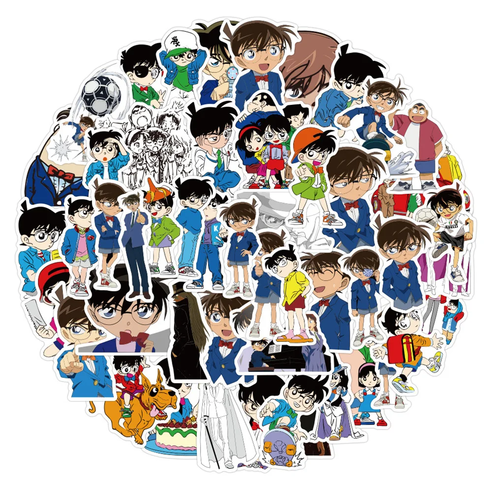 10/30/50PCS Anime Detective Conan Stickers Cartoon Decoration Suitcase Scrapbooking Laptop Stationery Japanese Manga Kid Sticker