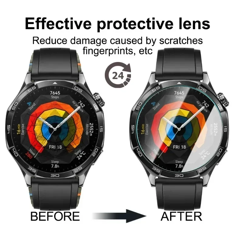 1-5PCS Tempered Glass for Huawei Watch GT 5 4 3 2 46MM 41MM GT Runner Anti Scratch Screen Protector Films for GT5 GT4 GT3 Pro SE