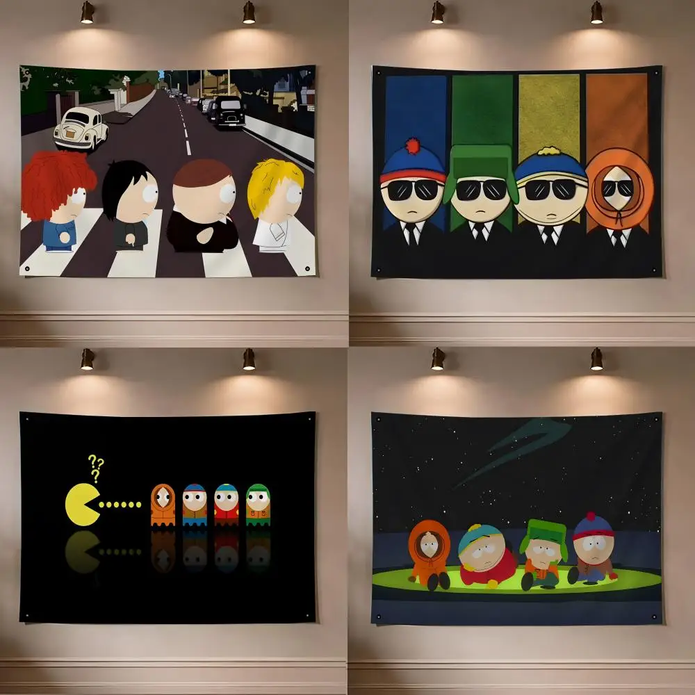 S-South Park Flags flag For Room Dorm Camping Picnic Art Style Garage Bar wall Decoration Banner