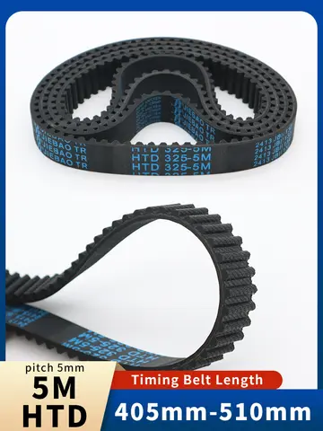 HTD5M Tming Belt Length 405mm 410 415 420 425 430 435 440 445 450 455 460 465 470 475 480 485 490 495 500 505 510 5M Belt HTD 5M