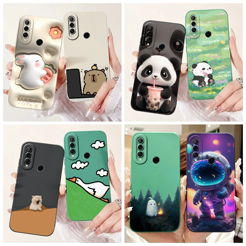 For Huawei P30 Lite Case MAR-LX1A MAR-LX1M MAR-LX2 Camera Protection Soft Cover For Huawei Nova 4e Honor 20S Cartoon Phone Cases