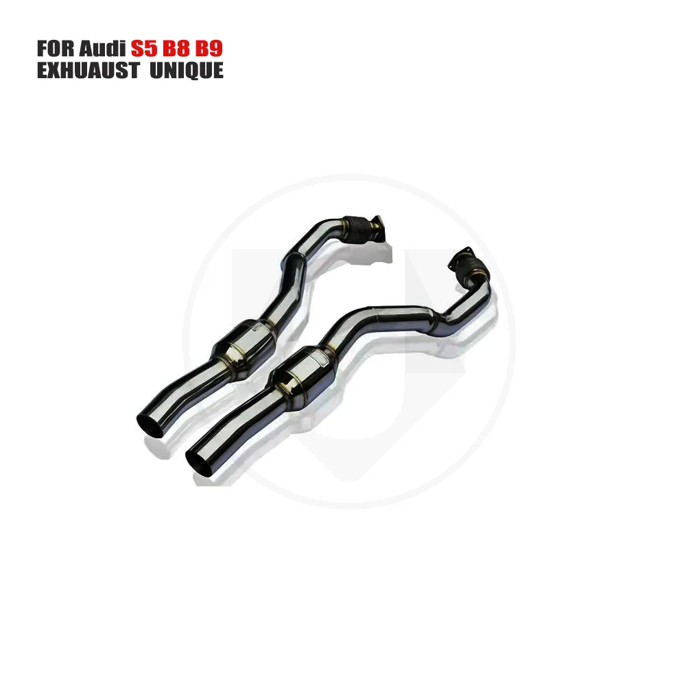 UNIQUE Stainless Steel Exhaust System Performance Catback is Suitable for Audi S5 B8 B9 3.0T Car Muffler