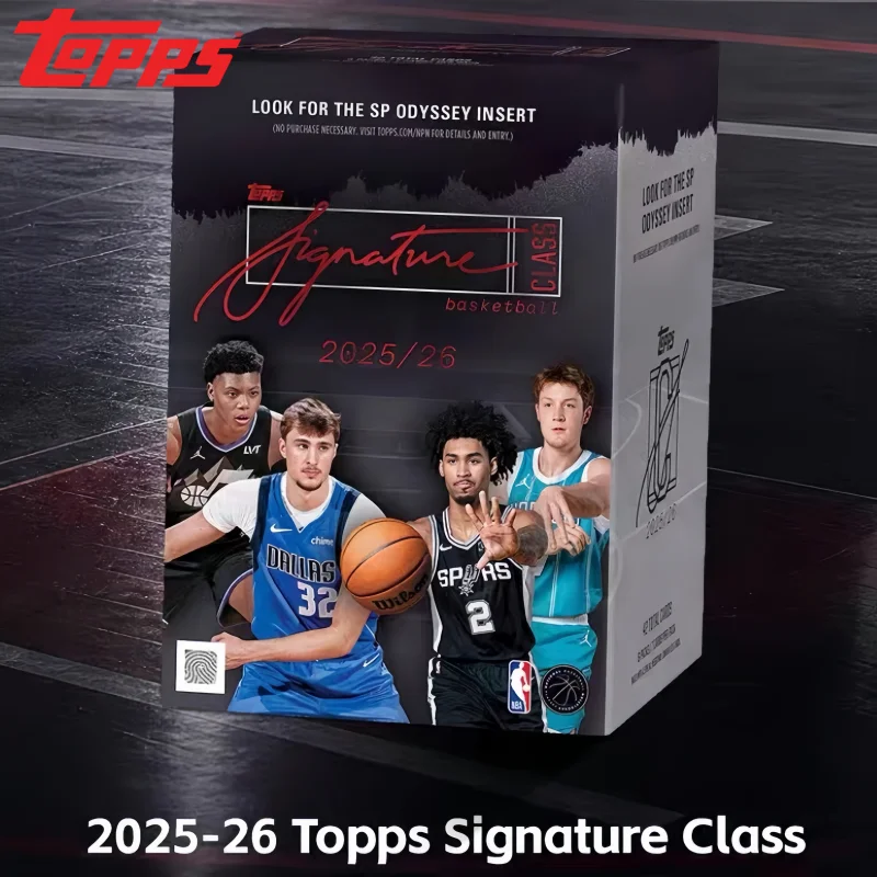 Novo Topps 2025-26 Signature Class NBA Hoops Basketball Mega Value Box Trading Cards Sports Value Hanger Box Para Cartas Colecionáveis