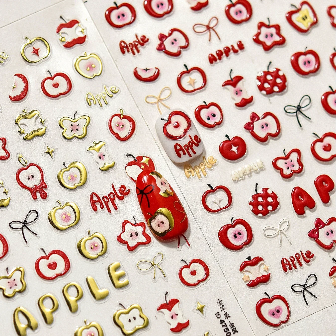 Rosso Verde Mela Ciliegia Bowknot Candela Stella Gelatina Pesca Frutta Cuore Fiore Pendenti e Ciondoli Unghie artistiche Decorazione Decalcomania per manicure