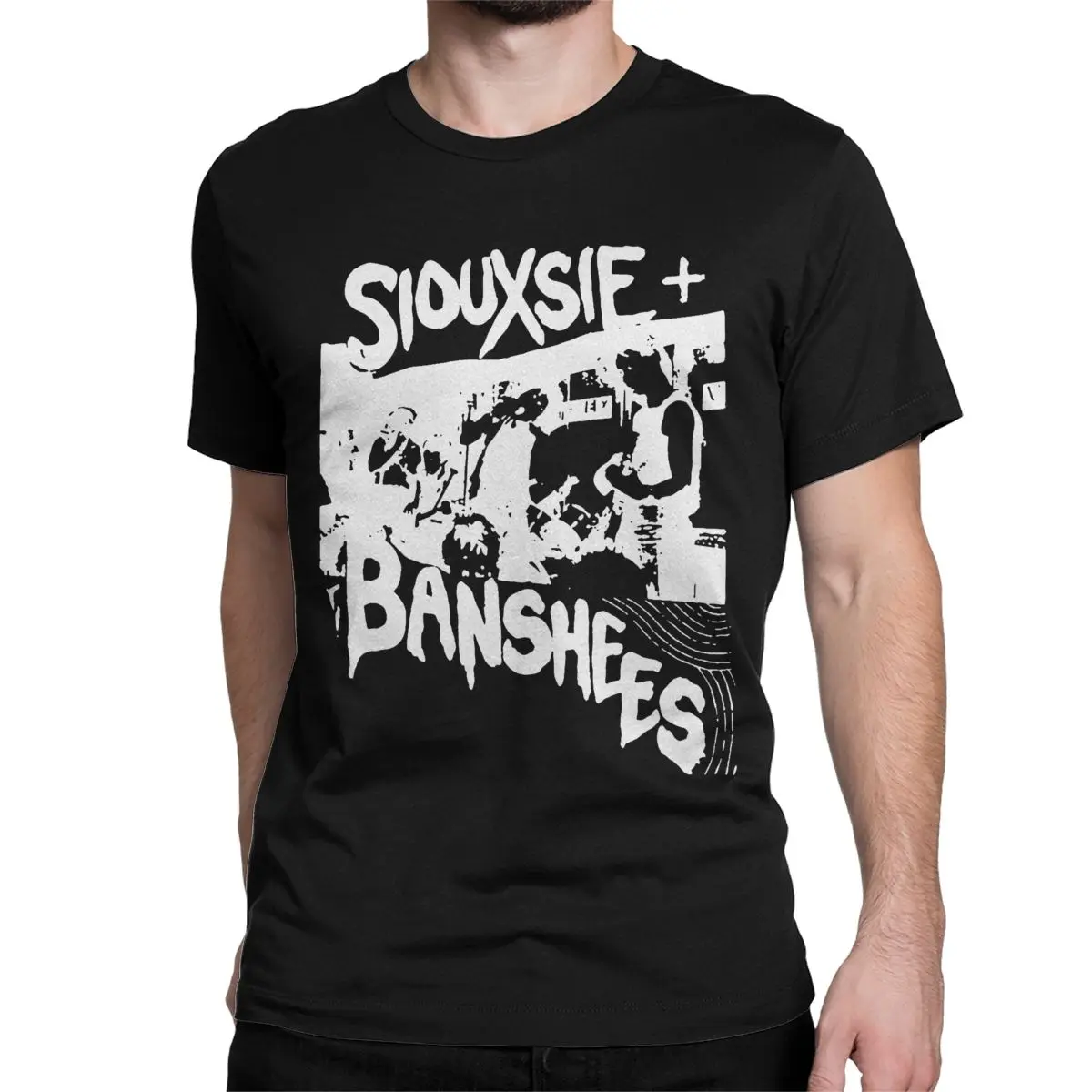 Men Women's T-Shirt Rock British Music Band Gothic Cool Cotton Tees Siouxsie And The Banshees T Shirt Clothing Graphic