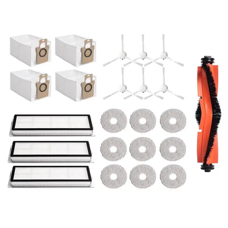 

Запчасти для пылесосов N98R для Xiaomi X10+ X10 Plus X20+ X20 Plus, для Dreame L10s Ultra/S10 Pro — мешок для сбора пыли, фильтр, насадка для мытья полов, основные и боковые щетки