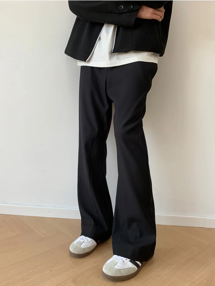 

Casual Men's Bell Bot Pants American Retro Deconstructed Splicing Tailoring Jeans Cleanfit Versatile Long Pants