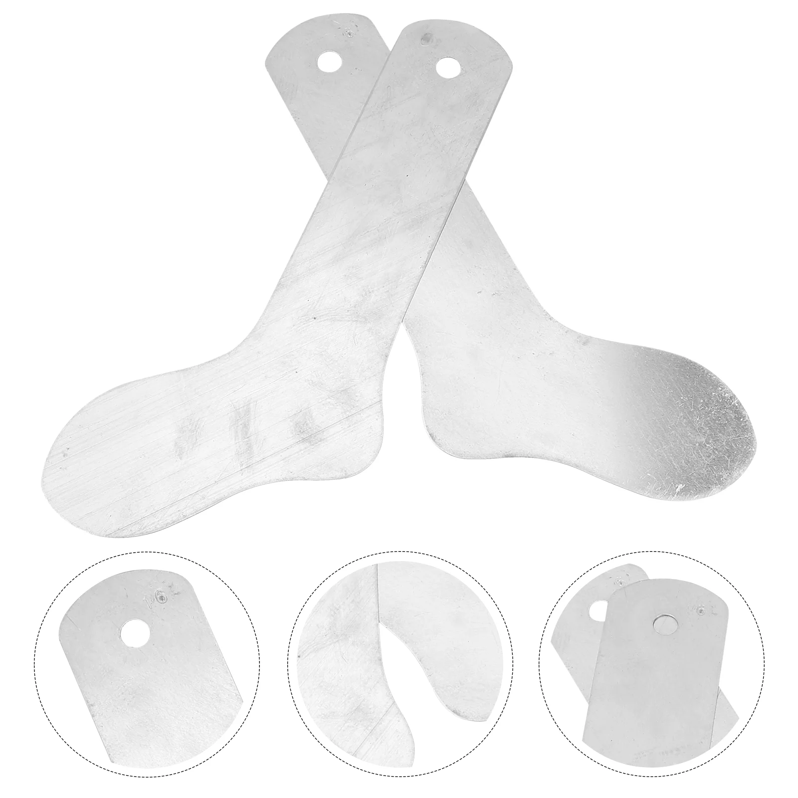 2 Pcs Sock Shaping Board Metal Jigs Socks Organizer Boards Fixed Plate Insert Retail Display Holders Silver