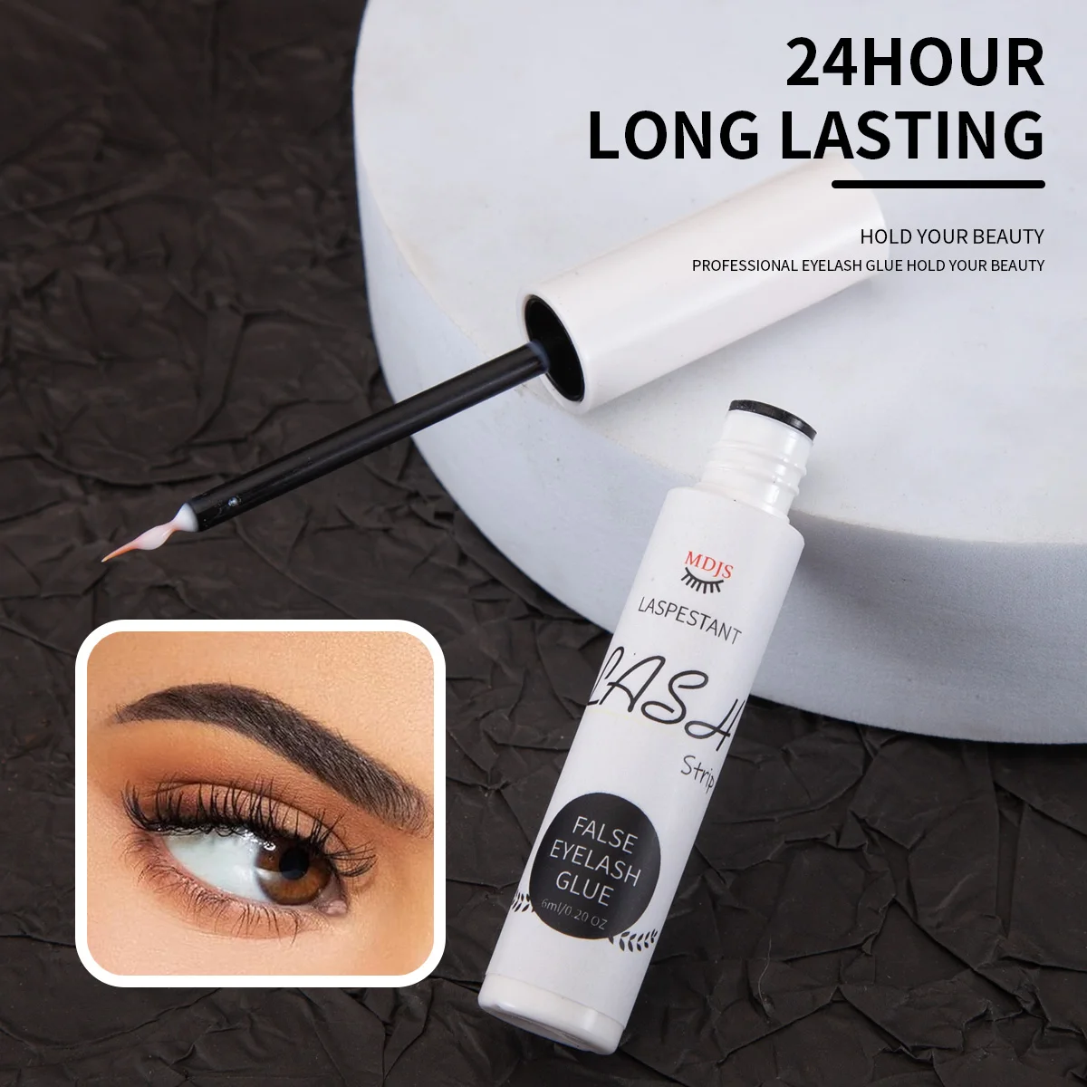 Colla per ciglia finte, naturale, super appiccicosa, ad asciugatura rapida, di lunga durata, impermeabile, antiallergica, doppie palpebre, senza irritazione