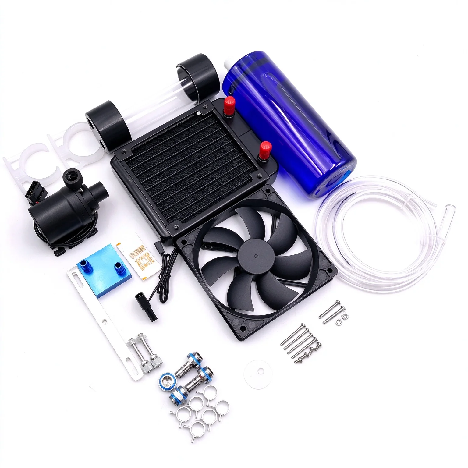 DIY PC Water Cooling Kit 120mm 240mm CPU GPU Liquid Cooler System with Radiator Fan Pump Reservoir Tubing for Desktop Computer M